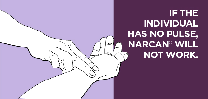 If the individual has no pulse, Narcan will not work