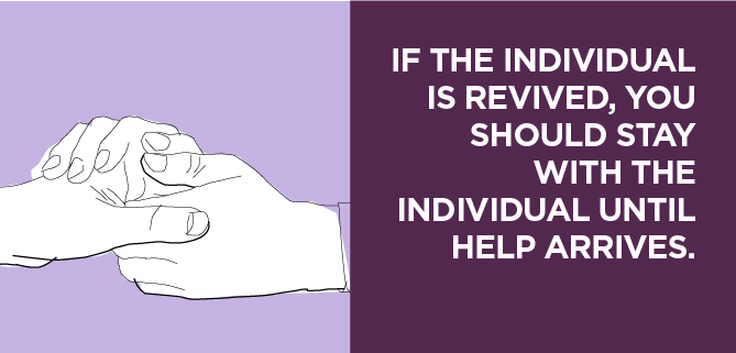 If the individual is revived, you should stay with the individual until help arrives