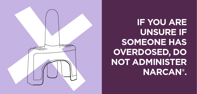 If you are unsure if someone has overdosed, do not administer narcan